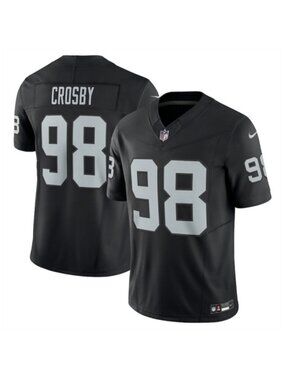 Youths Kids Maxx Crosby Black Vapor Stitched Jersey